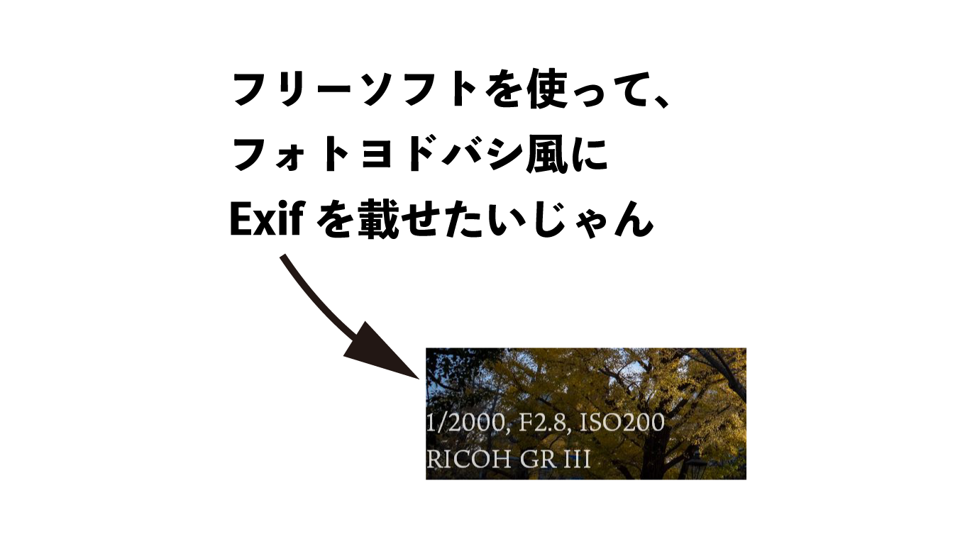 Exif情報を透かしとして載せる方法…XnConvert編