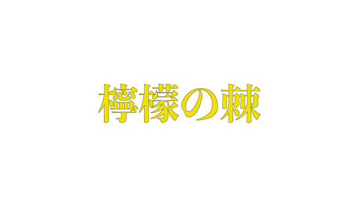 黒木渚の私小説『檸檬の棘』を読んだ