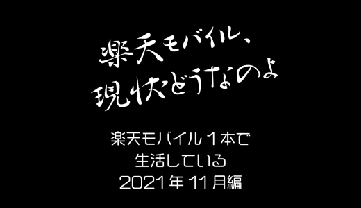楽天モバイルを使って生活してみた ～神奈川の片隅で～