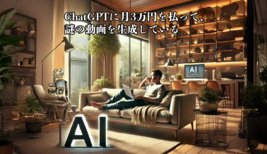 ChatGPTに月3万円を払って、謎の動画を生成している